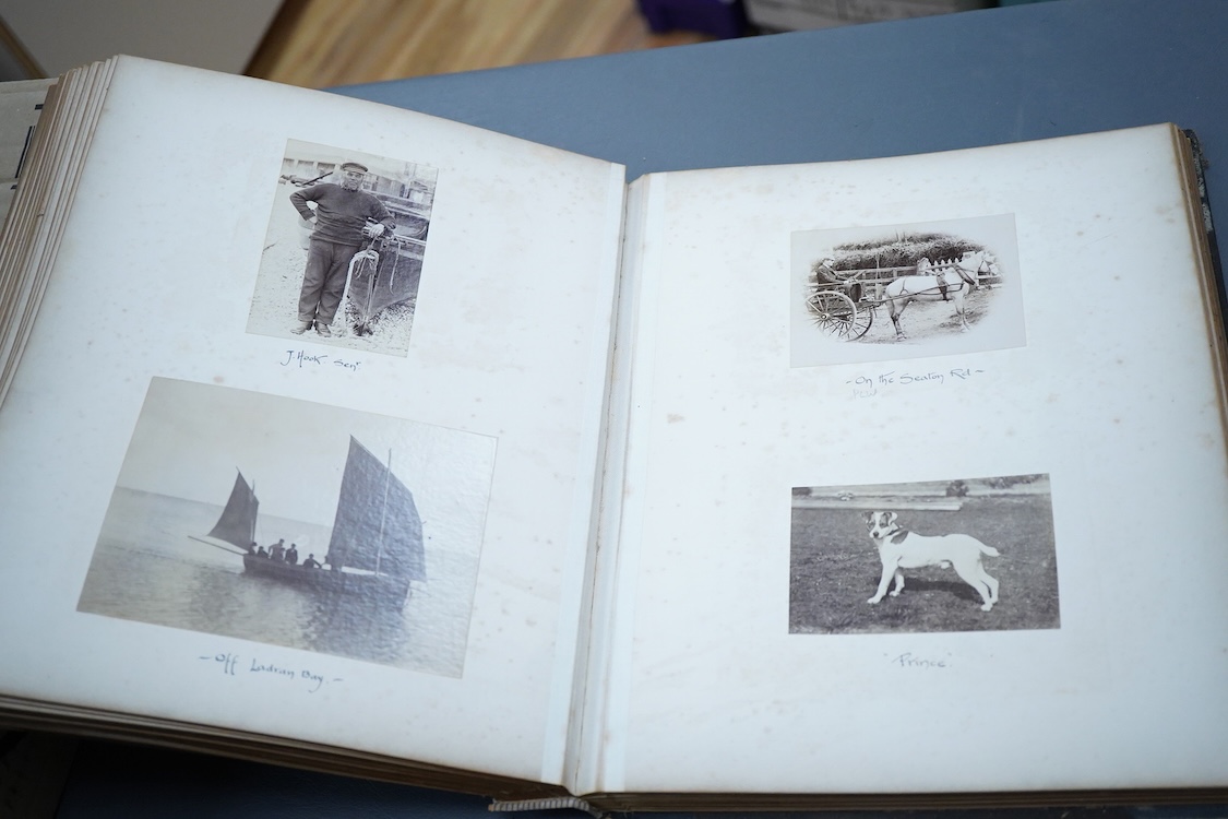 A collection of ephemera including Savoy Theatre, a photograph album and an album of watercolours and pencil studies, late 19th / early 20th century